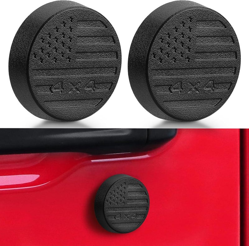 CALBEAU Keyhole Covers Compatible with 2018-2026 Jeep Wrangler JL and Gladiator JT Front Door, Strong Magnet Keyhole Decor Accessories for Door Lock Protection - Image 1
